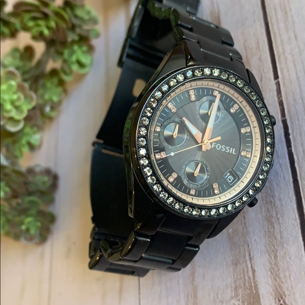 Fossil diamond Watch